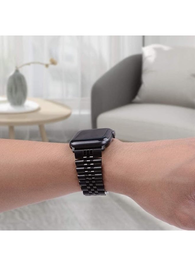 JOHN PAULS Apple Watch Strap Stainless Steel Band for Men Women Premium Steel Apple Watch Band Compatible with Apple Watch Series SE | Ultra 2 | 9 | 8 | 7 | 6, 49/46/45/44/42mm iWatch Strap Metal Bracelet Bundle - Image 5